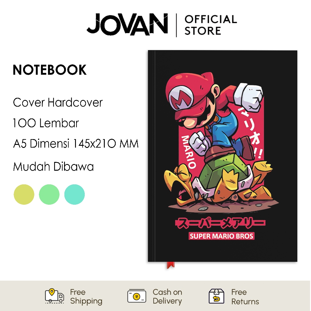 

Notebook Hardcover Custom Super Mario Bros 8 Buku Tulis Catatan Note Agenda Planner Jurnal Diary Notebook Anime