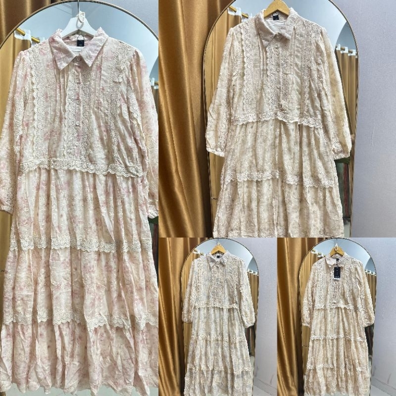 Gamis lafreya momo soft katun bordir premium