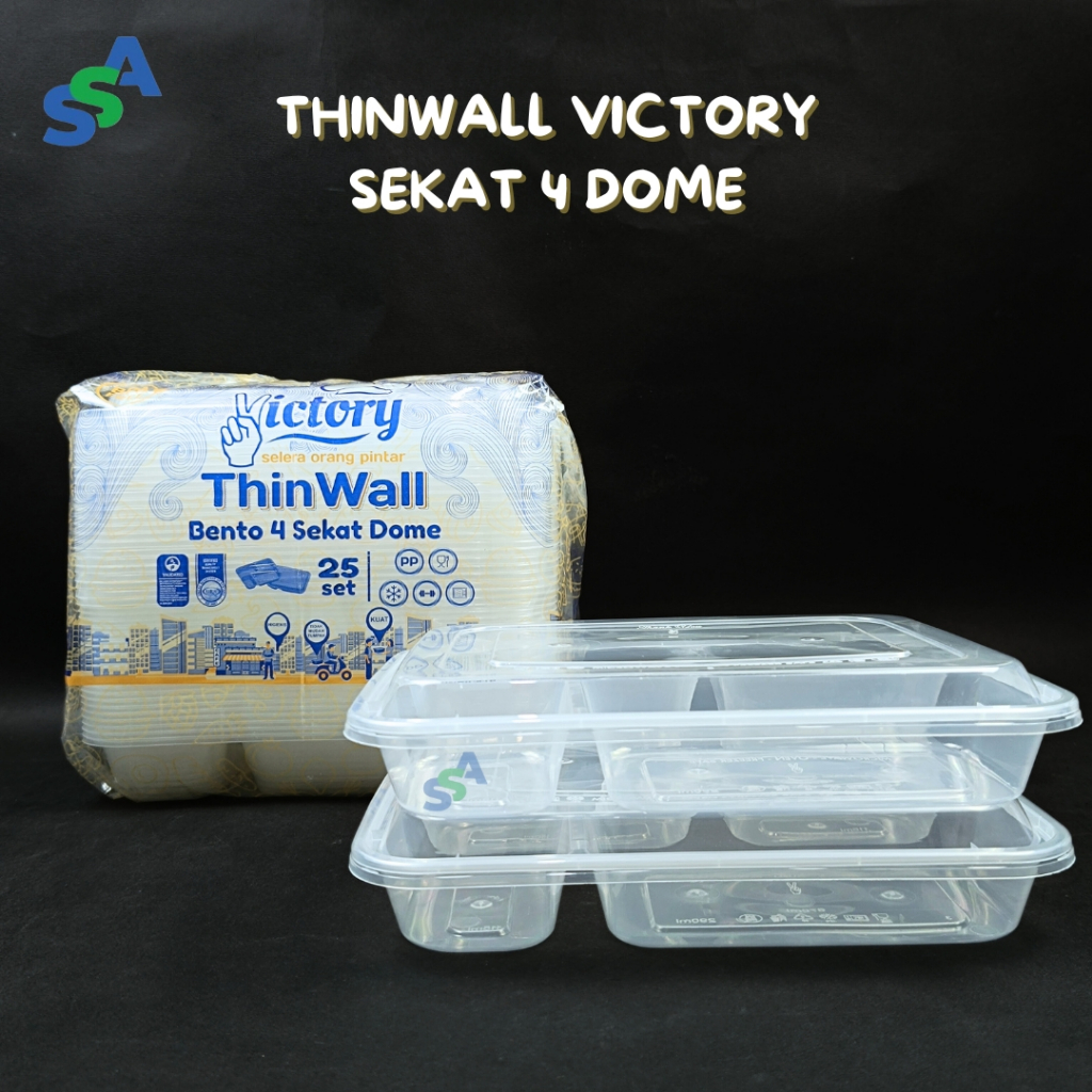 THINWALL VICTORY BENTO SEKAT 4 DOME ISI 25 / THINWALL BENTO SEKAT 4