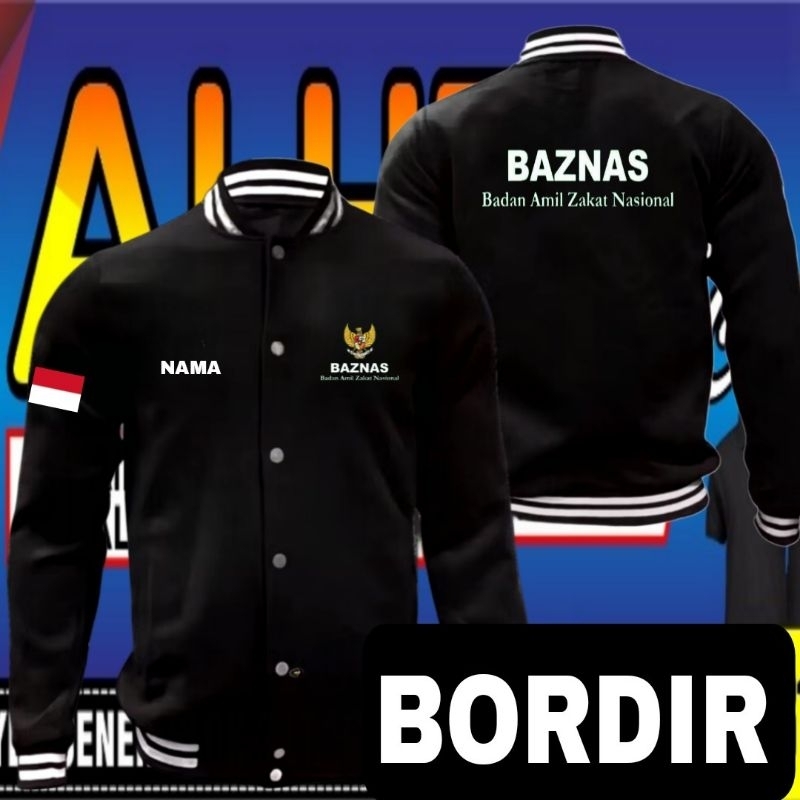 jaket bordir BAZNAS jaket BAZNAS jaket varsity BAZNAS jaket baseball BAZNAS jaket kerja BAZNAS jaket