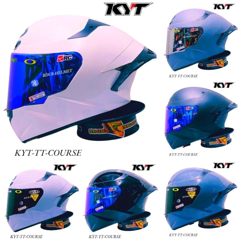 Helm KYT tt course gorila glos paket ganteng 100% original KYT
