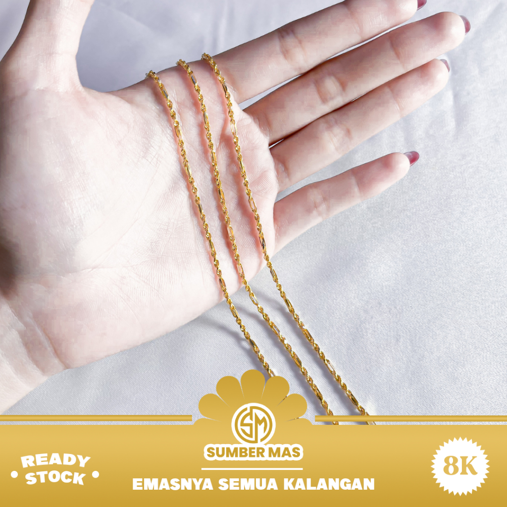 GELANG RANTE EMAS MILIER FASHION 8K - SUMBER MAS