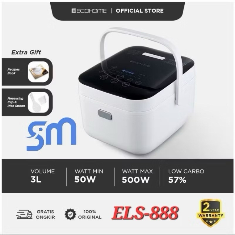 ECOHOME Low Carbo Rice Cooker ELS-888 - Multi Cooker