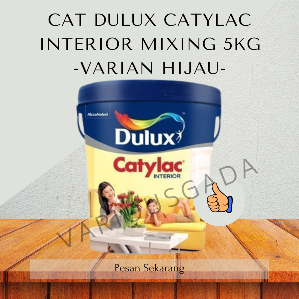 FREE KUAS  CAT DULUX CATYLAC INTERIOR MIXING 5KG - VARIAN HIJAU
