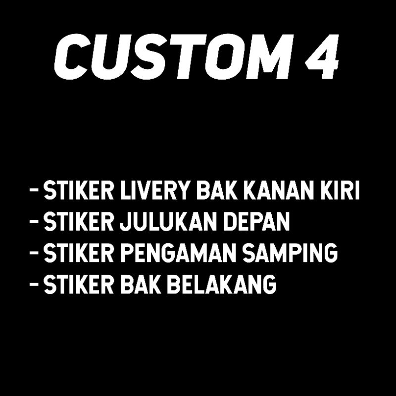 Stiker Miniatur Truk Plastik