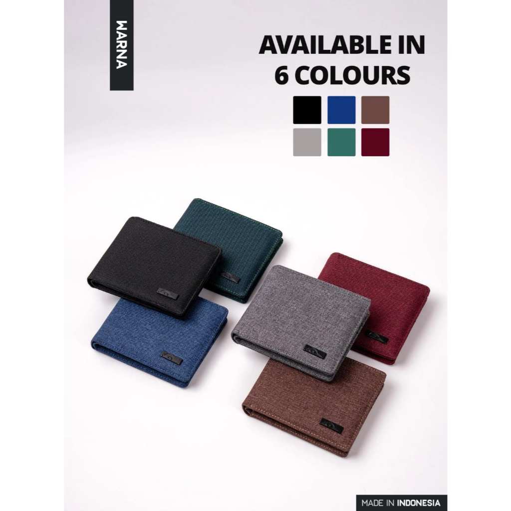 Dompet Pria Premium Kanvas JP07 – Dompet Tipis Elegan dengan Slot Kartu & Uang