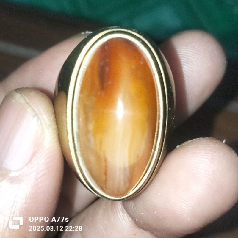 batu lawasan pandan ring 7 kuning jadul bekas peninggalan mbah