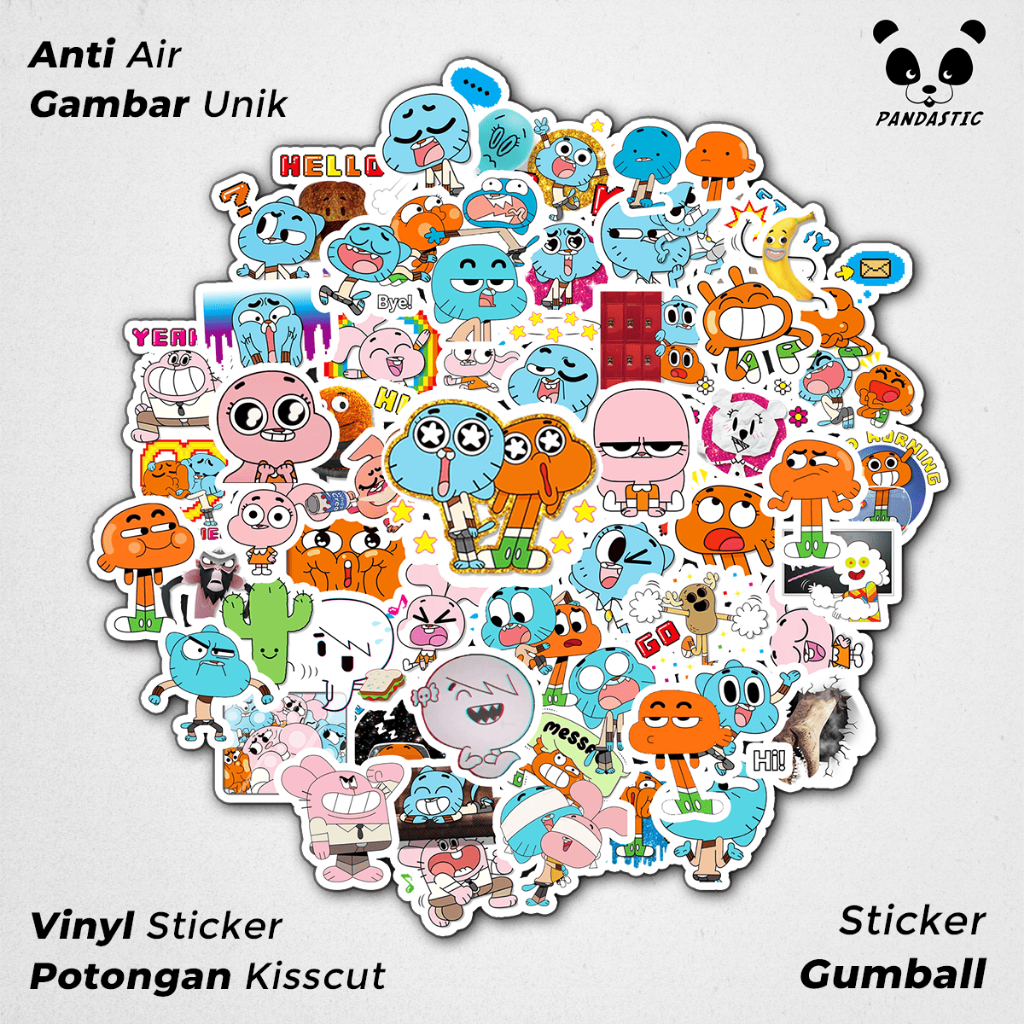 

Stiker Tempel Gumball Chibi Anime Kartun Film Paper Vinyl Dekorasi Laptop Koper Tumbler Kulkas DIY