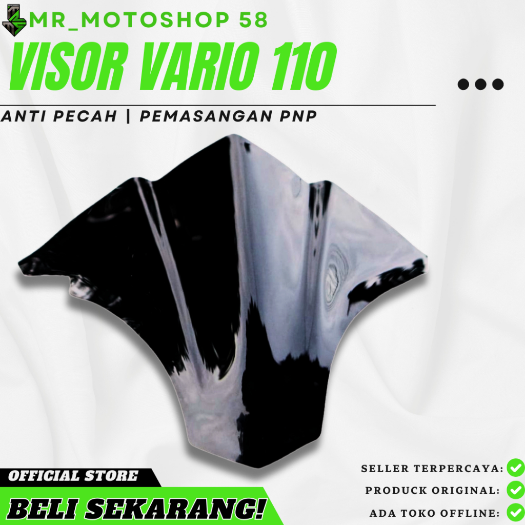 WINSHIELD VARIO 110 INJEKSI | VISOR VARIO 110 NEW | WINSHIELD VARIO 110 VISOR HITAM VARIO 110 KARBU