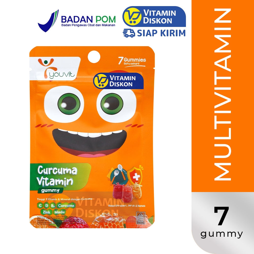 YOUVIT KIDS CURCUMA & VITAMIN ISI 7 PCS | Vitamin Penambah Nafsu Makan Dan Imunitas Anak