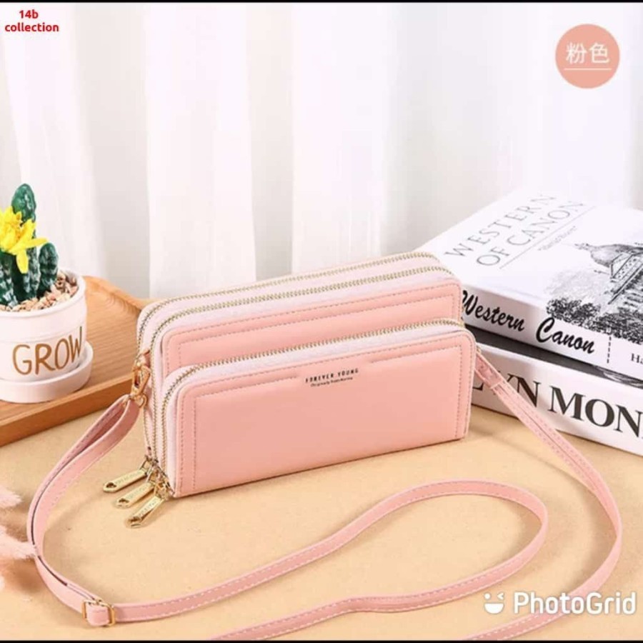 Dompet Panjang FY / Dompet HP Panjang 3 Resleting / Tas Slingbag HP Wanita / Tas Wanita / Tas Slingb