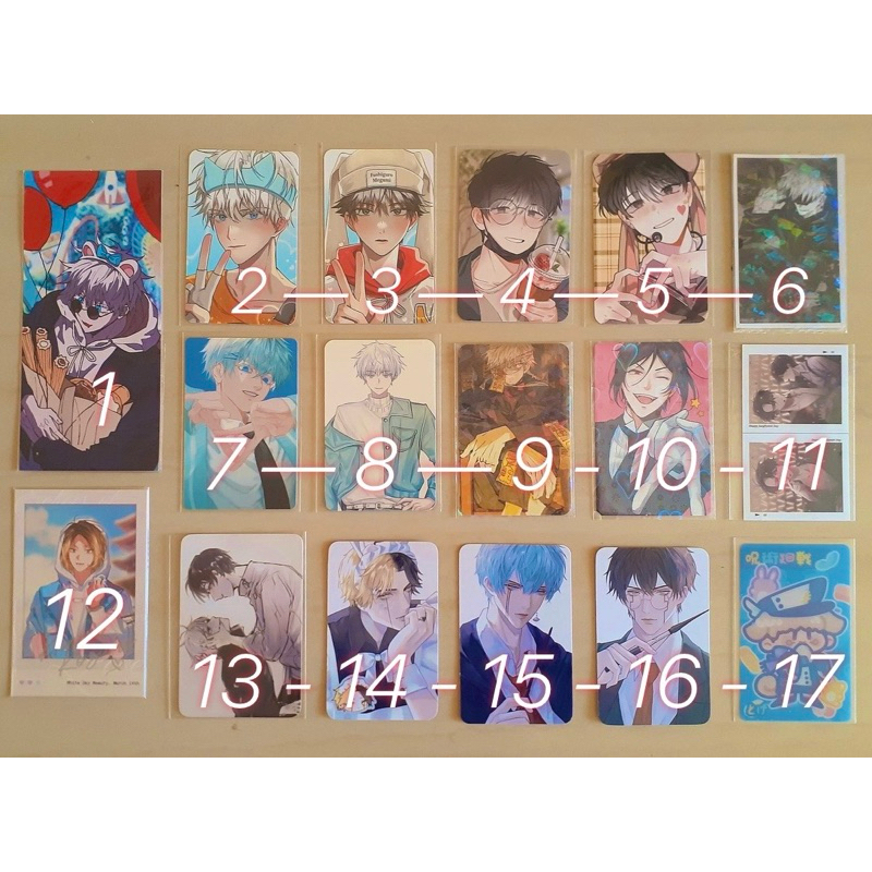 Photocard Pc Kertas Ganteng Jujutsu kaisen jjk, Black Bulter, Mashel / Magic And Muscles, haikyuu ha