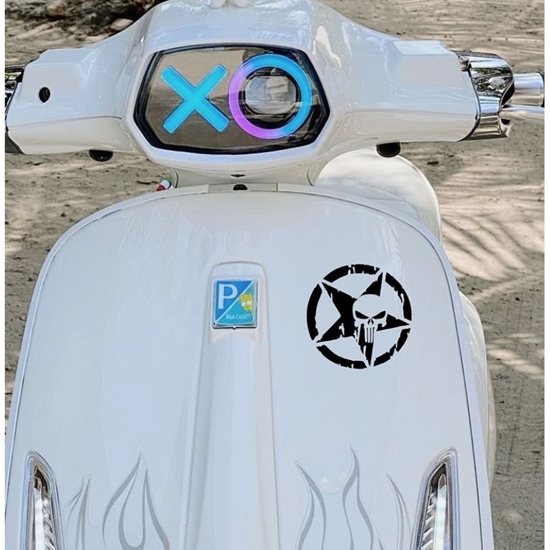 stiker motor vespa matic punisher bintang sticker cutting custom