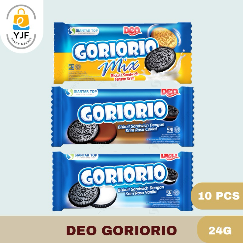 

Deo Goriorio Renceng / Snack Biskuit Vanila / Coklat / Mix - 20pcs / 10 Pcs