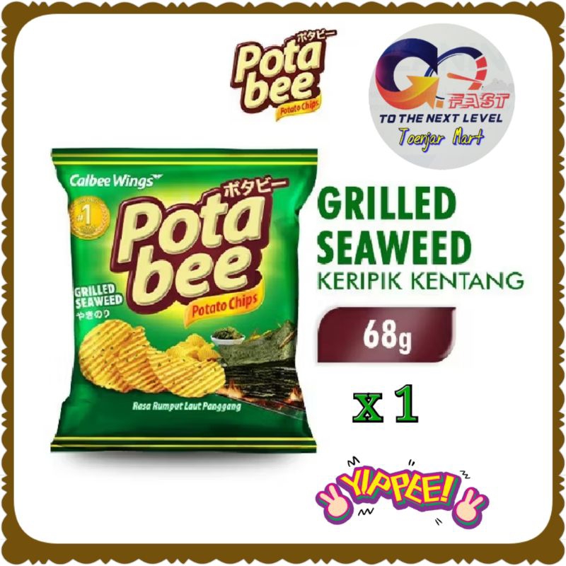 

Potabee kripik kentang potato Chips Grilled Seaweed Rumput Laut 68gr