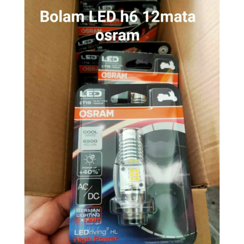 HeadLamp H6/Lampu Depan LED Osram Original 12 Mata Motor Bebek Mio Jupiter Beat Supra Shogun Smash V