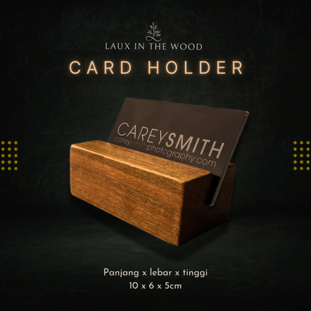 

Wooden Card Holder Tatakan Kartu Nama Profesional Untuk Bisnis dan Perkantoran Minimalis Mewah