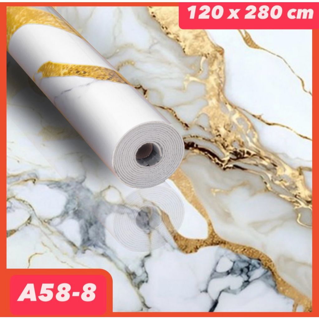 Wallpaper dinding Vinyl Marble 1.2 x 2.8 Meter Tebal 2.5mm - Sumber Baja Media Group (SBCTRUSS)