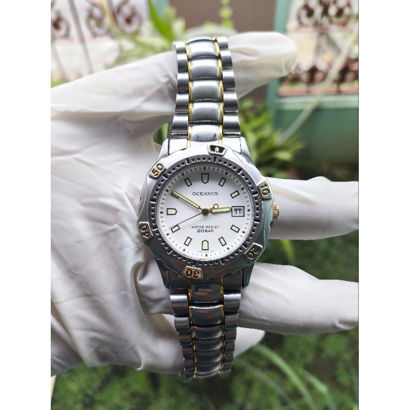 (Harga Net) Jam Tangan Casio Oceanus OC-700 All Original Bezel Putar Klik Fungsi Normal Tinggal Paka