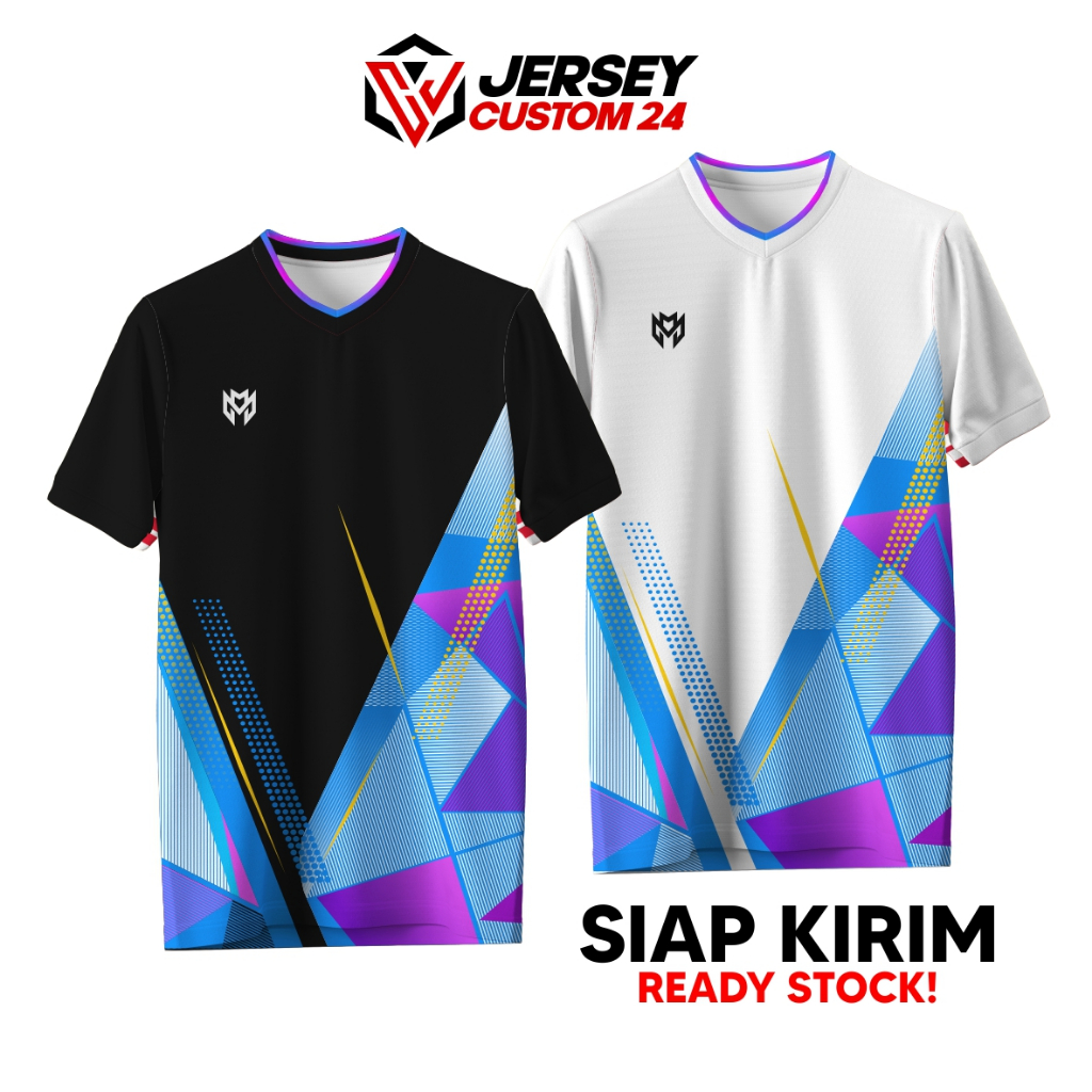 Baju Olahraga Pria Bahan Drifit Kaos Bulutangkis Badminton Running Sepak Bola Kerah V-neck