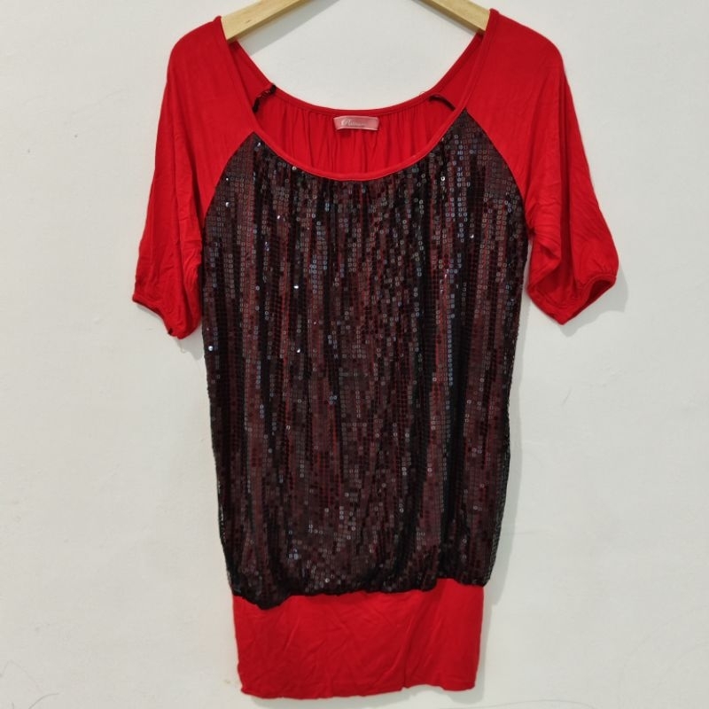 PL Blouse Kaos Merah
