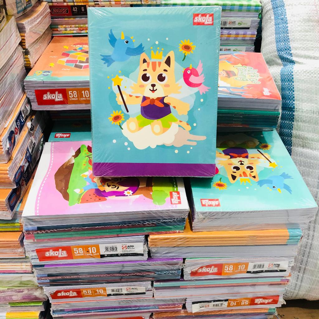

Buku Tulis Merk Skola Ukuran 58 Lembar 1 Pack isi 10 Pcs