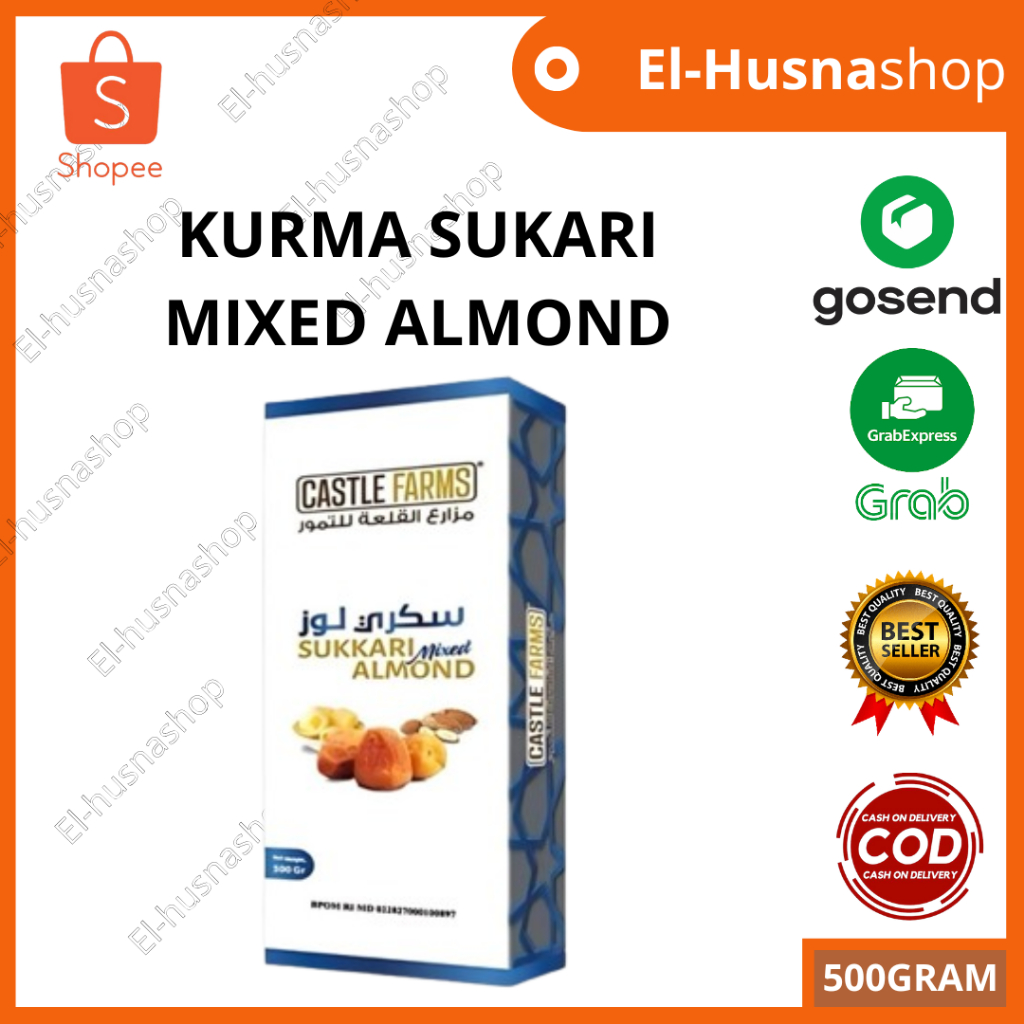 

Kurma Sukari Almond 500gr Castle Farms Korma Sukkari Mixed Almond