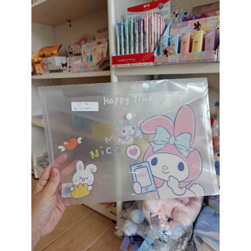 

ilykids folder plastik file clear map organizer kertas size kertas a4 my melody sanrio