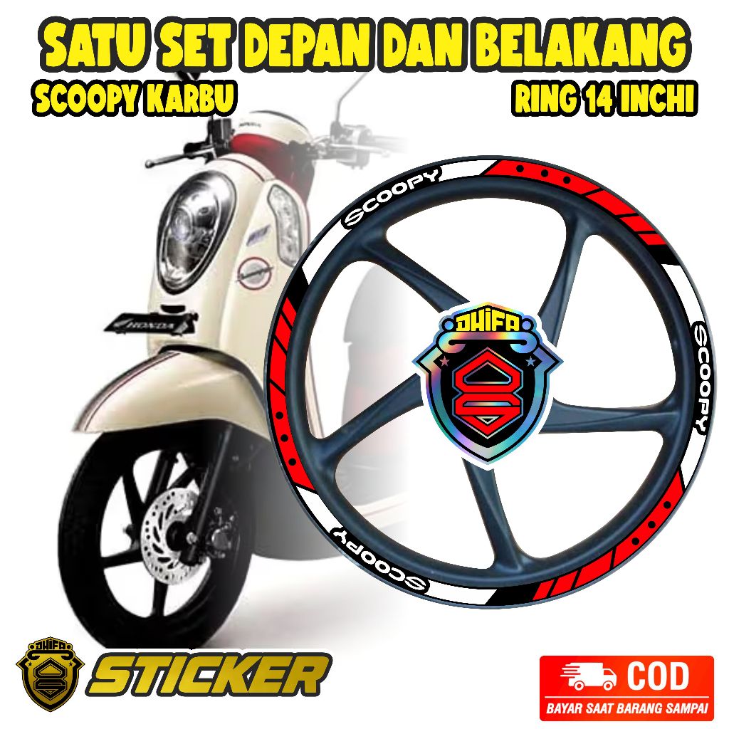 stiker velg scoopy karbu sticker velg scoopy ring 14 scoopy karbu STICKER VELG DEPAN BELAKANG BEAT K
