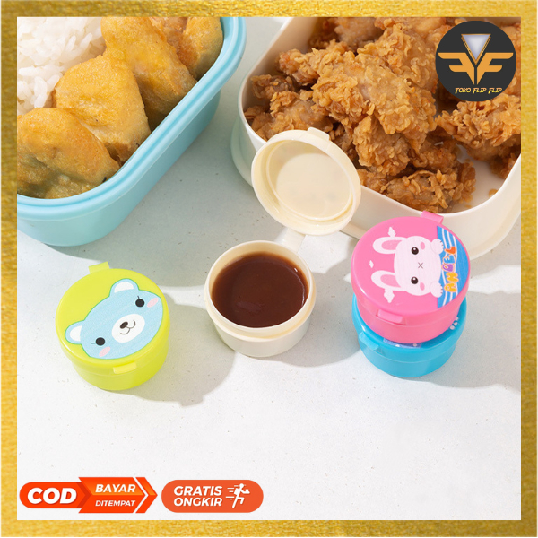 Botol Saus Bento Mini Bekal Anak / Botol Sambal Kecap Selai Bekal Cup Salad Dressing Bento Portabel