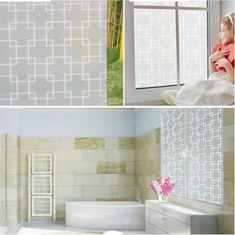 READY Sticker Kaca Anti Sunblast Motif Polos 45cmx100cm dan Motif Bunga
