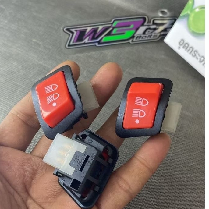 Saklar On/Off Lampu Motor Honda Beat ESP/FI/Deluxe Vario Scoopy dengan 3 Soket - Motorcycle