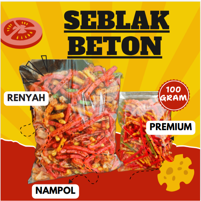 

SEBLAK KERUPUK BETON KEMASAN 100GR BUMBU DAUN JERUK VIRAL