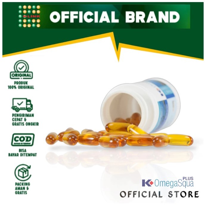 K-OmegaSqua Plus - Squalene Lecithin Minyak Ikan Omega 3 k Link Original Minyak Ikan