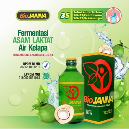 

Bio Janna Super Herbal Probiotik Original | BIOJANNA Minuman Fermentasi Sari Kelapa Murni Alami 330ml