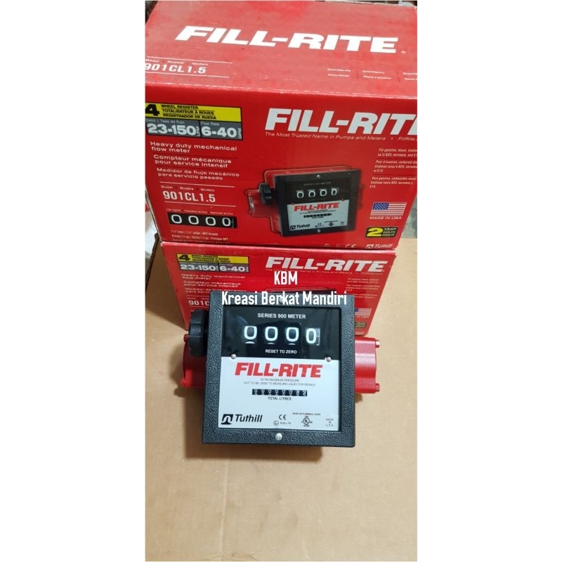 FLOW METER FILL RITE 1.5" INCH 4 DIGIT FR-901CL 1.5 SERIES 900 METER ORIGINAL USA