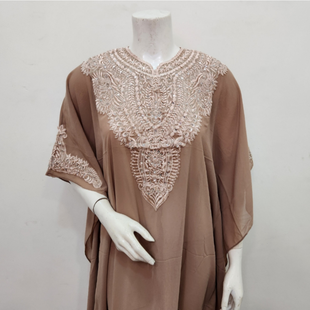 Gamis Kaftan bordir sonia kaftan kondangan