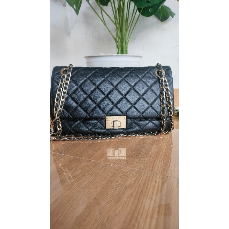 pl Sisley rantai pl Sling shoulder rantai kulit asli