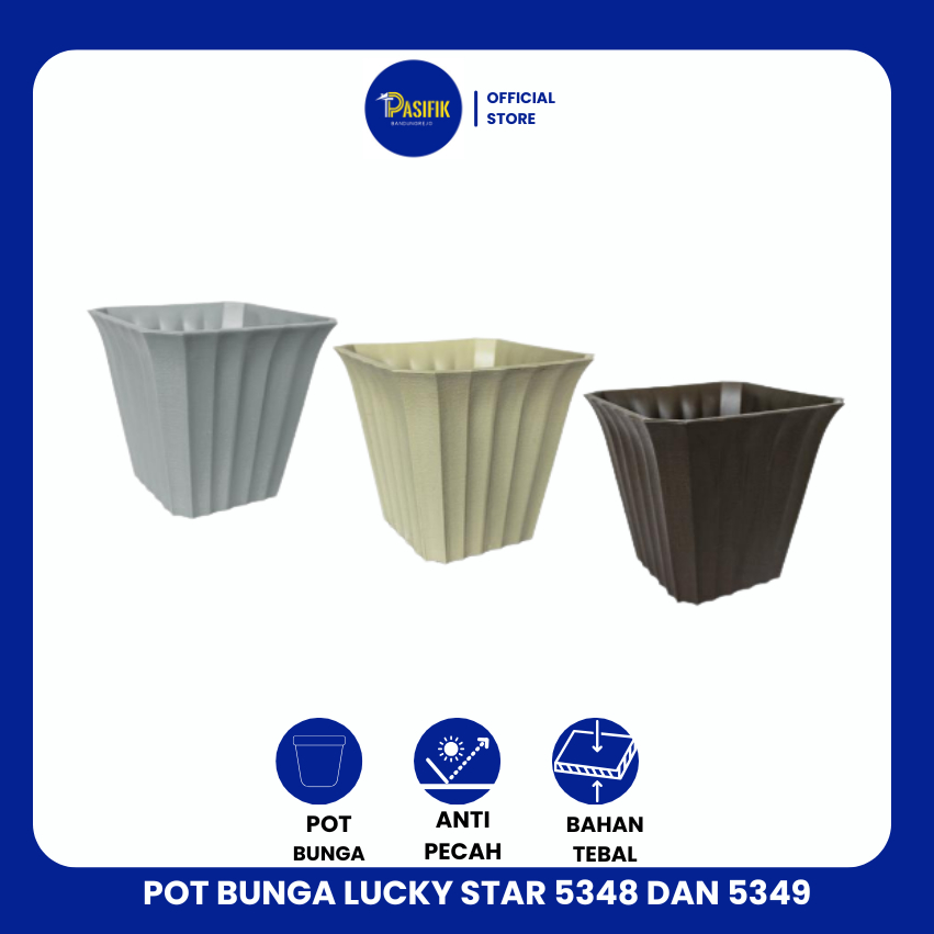 POT BUNGA PLASTIK / POT TANAMAN LUCKY STAR 5348 DAN 5349