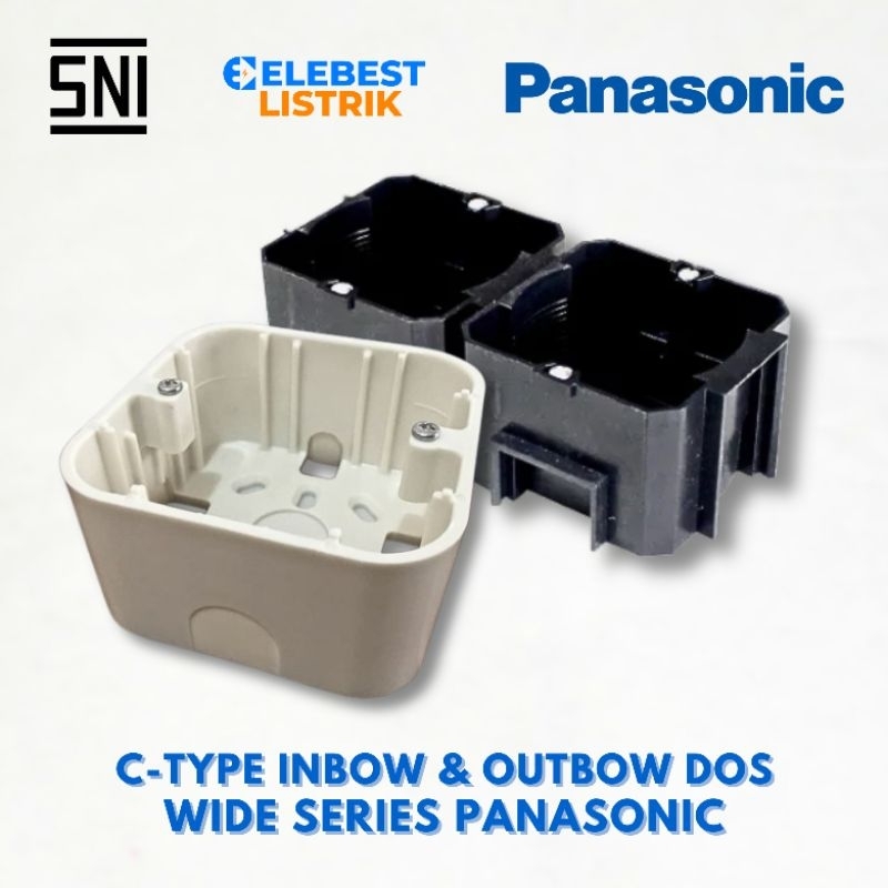 PANASONIC IB DUS & OB DUS WIDE SERIES Inbow & Outbow Dos C-Type Box Tanam Tempel Saklar Stop Kontak