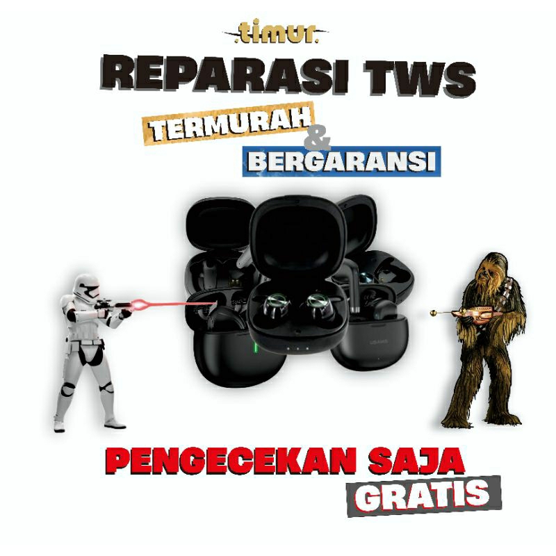 Perbaikan TWS service ganti baterai