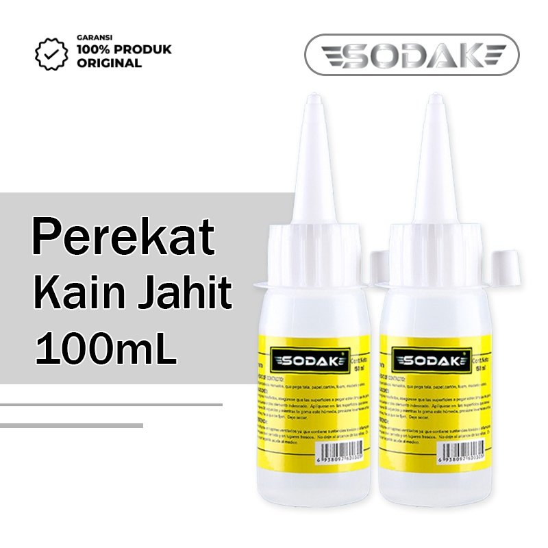 

100ml Lem Perekat Kain Tanpa Jahit / Lem Kain Baju / Lem Patch Bordir / Sew Glue