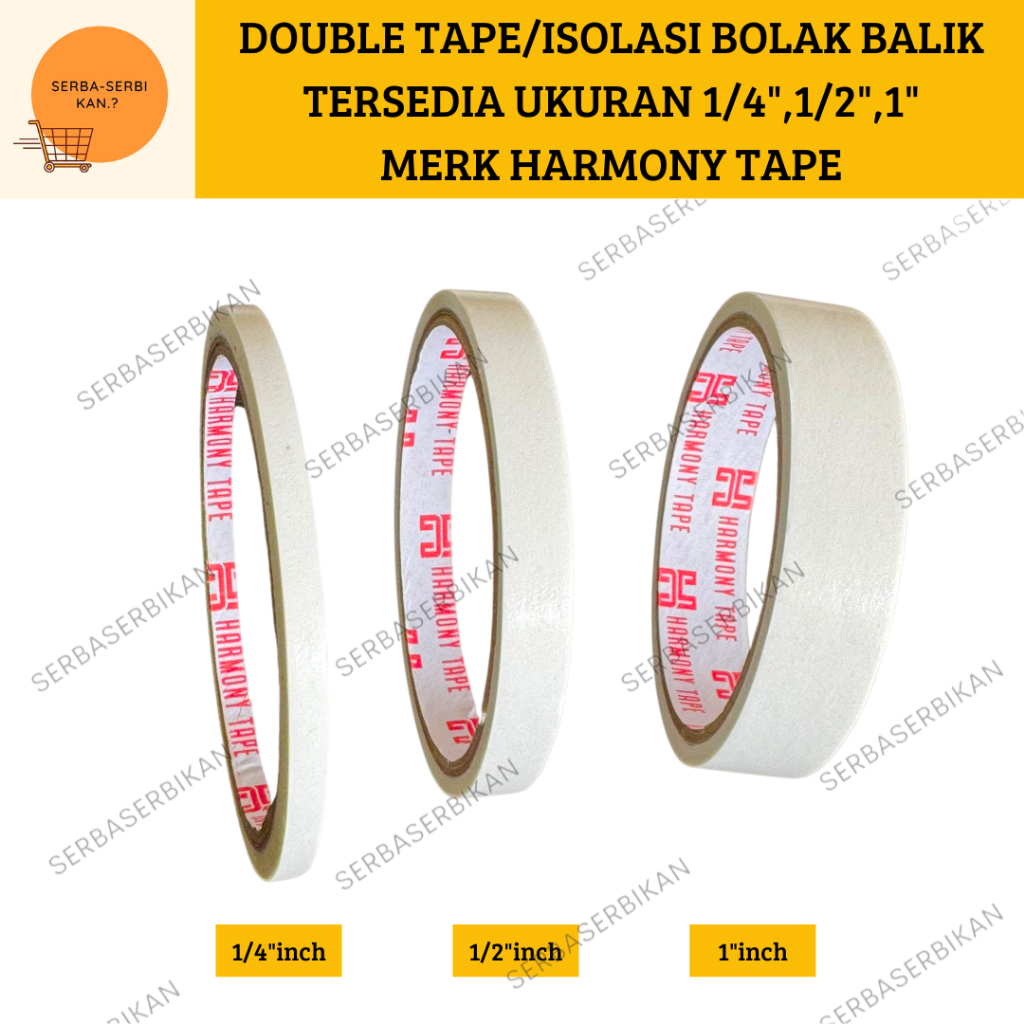 

DOUBLE TAPE 1/4" 1/2" 1" inch x 7m