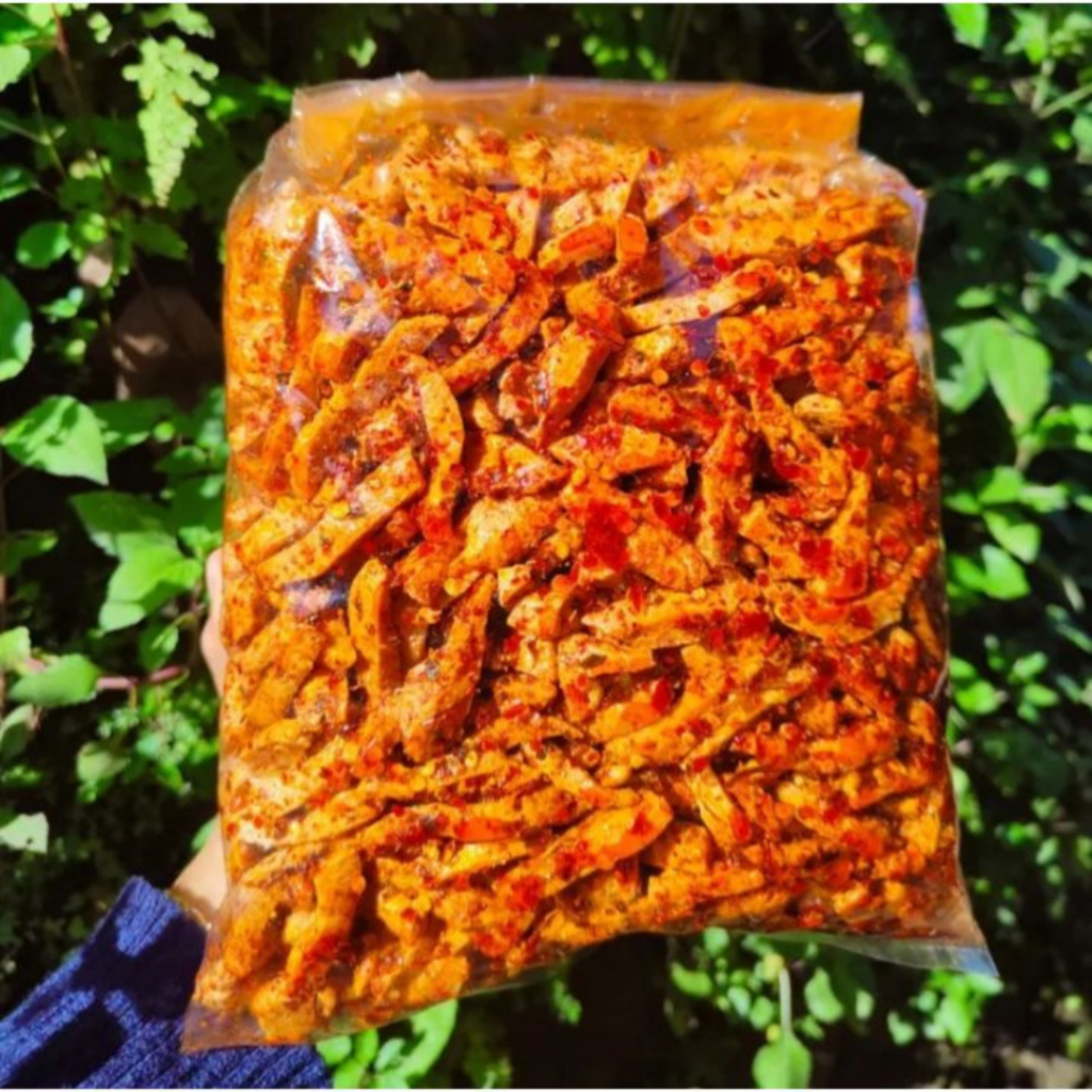 

Basreng Pedas Daun Jeruk 1Kg Super Kriuk Bumbu Melimpah