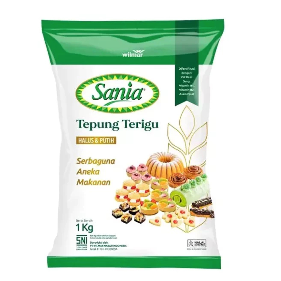 

Sania Tepung Terigu Serbaguna Protein Sedang All Purpose Flour - 1 Kg