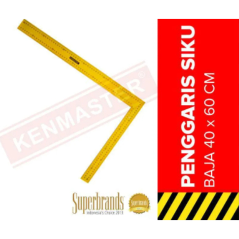 

Kenmaster Penggaris Siku Baja 40x60 Cm - Penggaris Tukang Ukuran Panjang - PENG012
