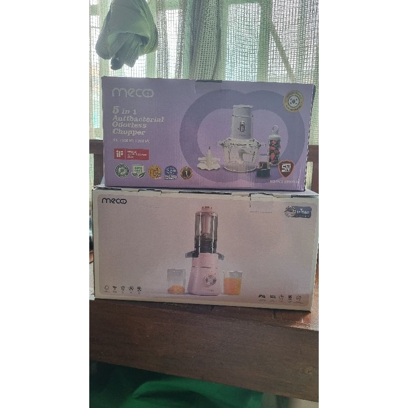 3 paket hampers chopper dan slow juicer mecco