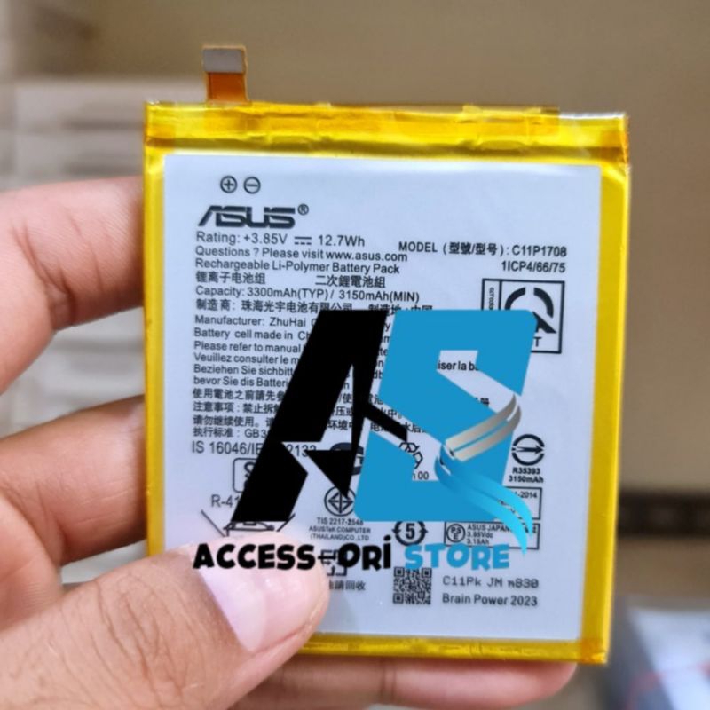 Batre Baterai C11P1708 Original HP Asus Zenfone 5Z ZS620KL Z01RD Battery Batrei Tanam