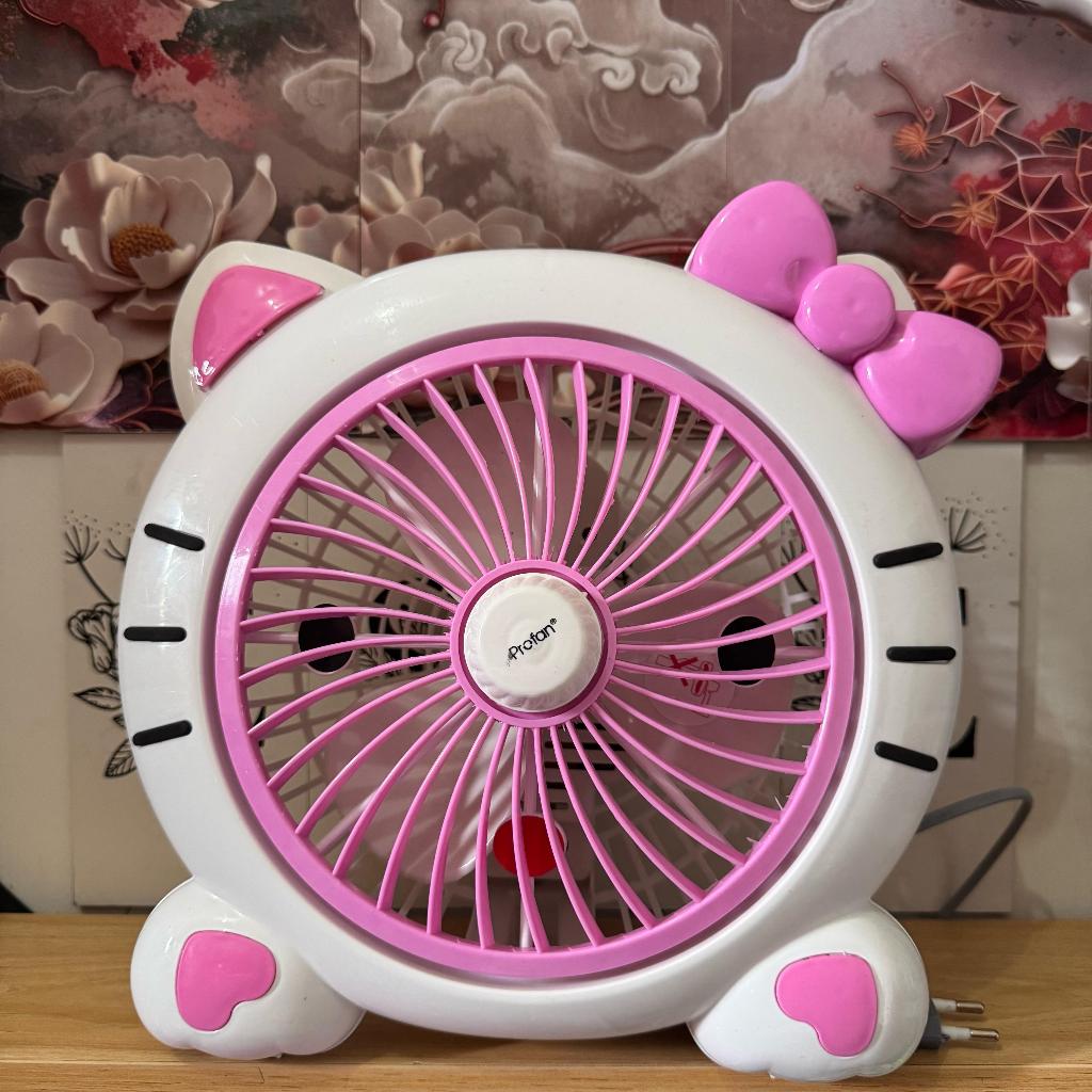 ORIGINAL KIPAS ANGIN KARAKTER HELLO KITTY PROFAN KIPAS ANGIN KECIL UNTUK MEJA KIPAS ANGIN MINI 8 INC
