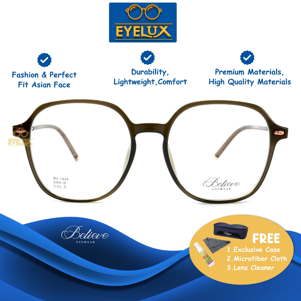 Believe Eyewear /  BV 1424 / 54-18 /  Frame Kacamata Believe Eyewear ORIGINAL